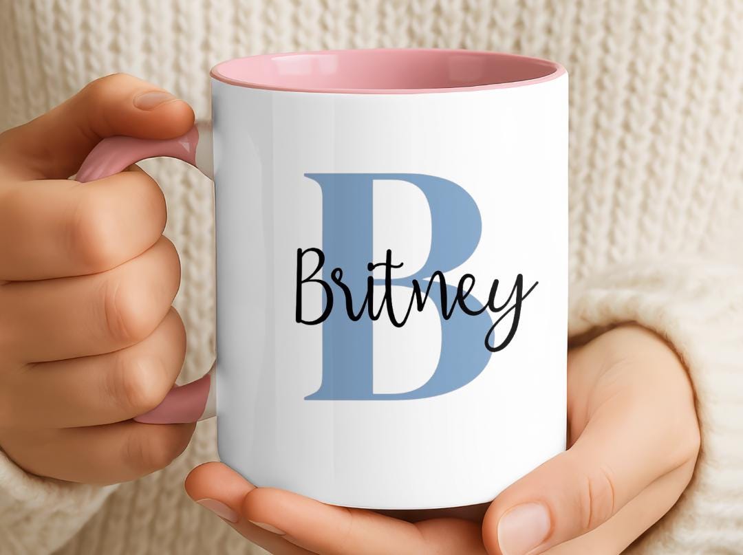 Custom Name & Initial Mug| Personalized Coffee Cup with Name| Monogram Name Mug Gift| Birthday, Christmas, Mother's Day,Bridesmaid Gift Idea
