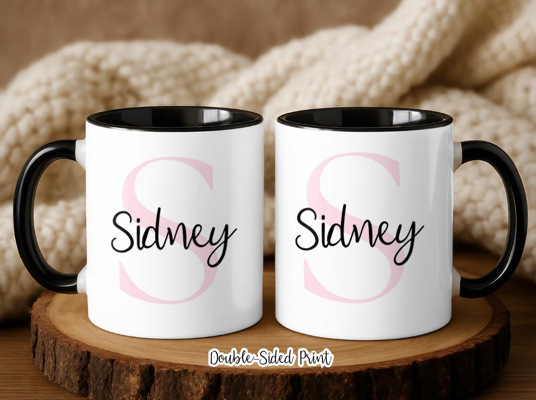 Custom Name & Initial Mug| Personalized Coffee Cup with Name| Monogram Name Mug Gift| Birthday, Christmas, Mother's Day,Bridesmaid Gift Idea