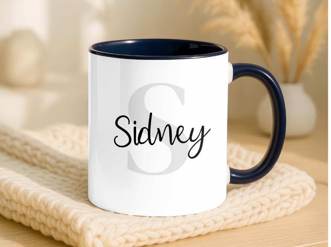 Custom Name & Initial Mug| Personalized Coffee Cup with Name| Monogram Name Mug Gift| Birthday, Christmas, Mother's Day,Bridesmaid Gift Idea