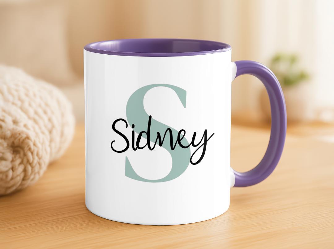 Custom Name & Initial Mug| Personalized Coffee Cup with Name| Monogram Name Mug Gift| Birthday, Christmas, Mother's Day,Bridesmaid Gift Idea