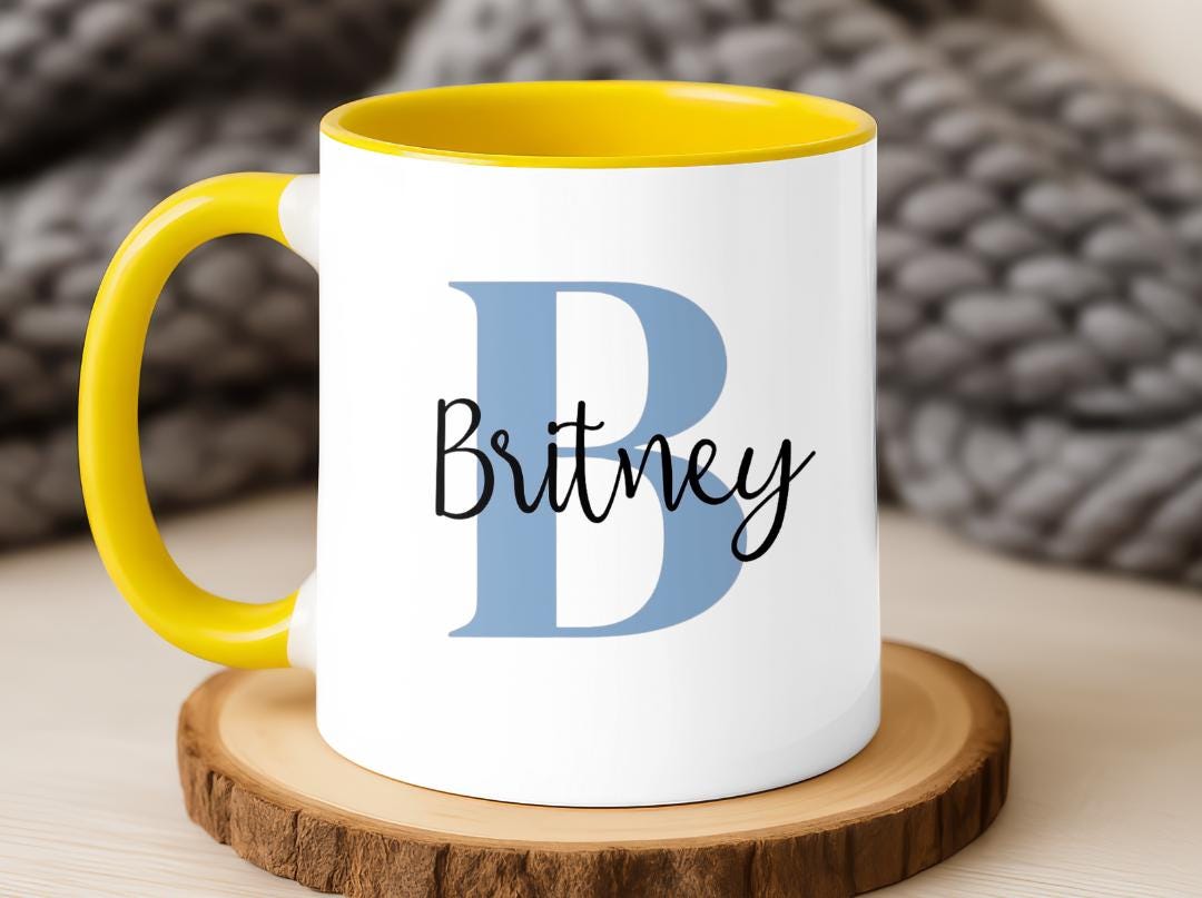 Custom Name & Initial Mug| Personalized Coffee Cup with Name| Monogram Name Mug Gift| Birthday, Christmas, Mother's Day,Bridesmaid Gift Idea