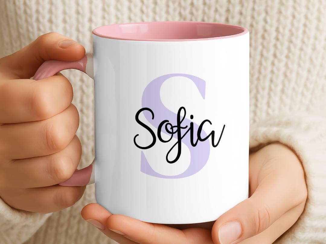 Custom Name & Initial Mug| Personalized Coffee Cup with Name| Monogram Name Mug Gift| Birthday, Christmas, Mother's Day,Bridesmaid Gift Idea