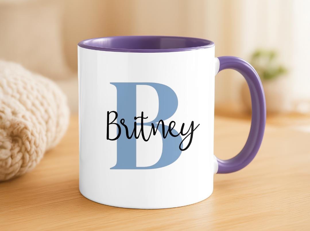 Custom Name & Initial Mug| Personalized Coffee Cup with Name| Monogram Name Mug Gift| Birthday, Christmas, Mother's Day,Bridesmaid Gift Idea