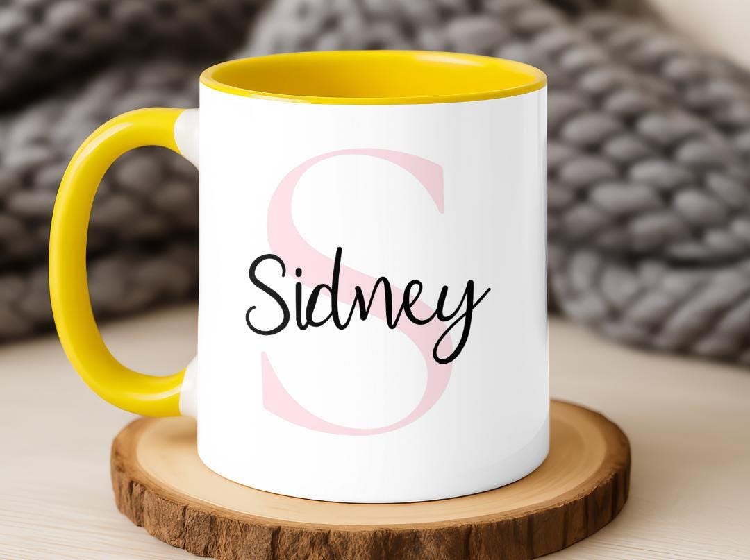 Custom Name & Initial Mug| Personalized Coffee Cup with Name| Monogram Name Mug Gift| Birthday, Christmas, Mother's Day,Bridesmaid Gift Idea