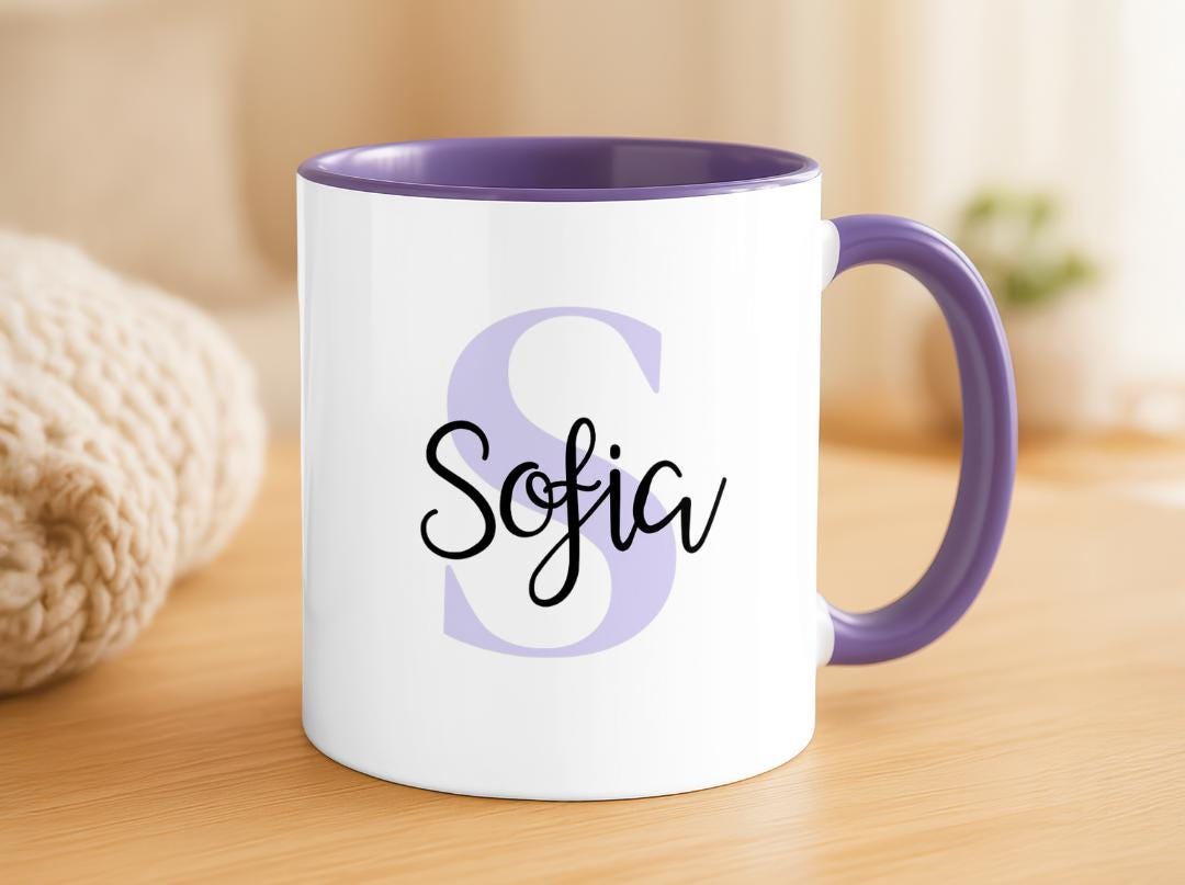Custom Name & Initial Mug| Personalized Coffee Cup with Name| Monogram Name Mug Gift| Birthday, Christmas, Mother's Day,Bridesmaid Gift Idea