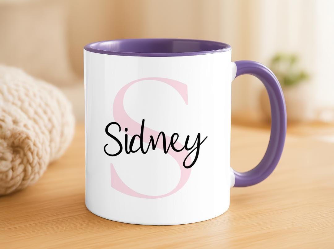 Custom Name & Initial Mug| Personalized Coffee Cup with Name| Monogram Name Mug Gift| Birthday, Christmas, Mother's Day,Bridesmaid Gift Idea