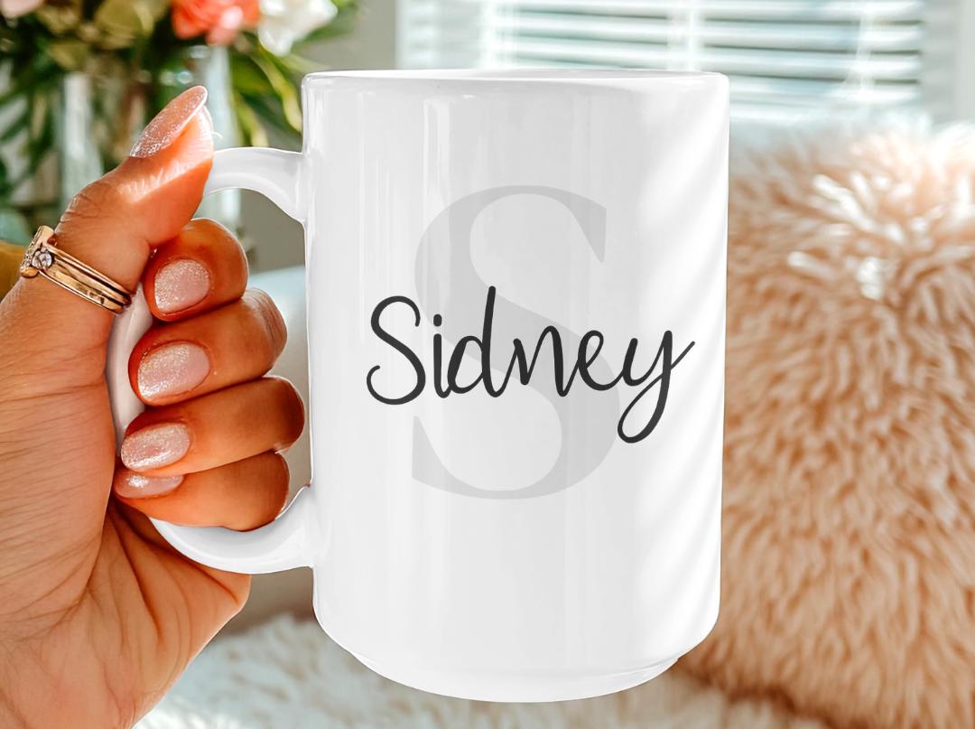 Custom Name & Initial Mug| Personalized Coffee Cup with Name| Monogram Name Mug Gift| Birthday, Christmas, Mother's Day,Bridesmaid Gift Idea