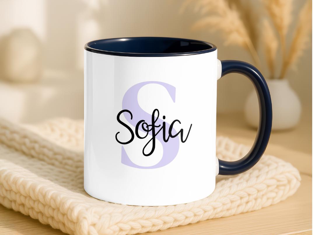 Custom Name & Initial Mug| Personalized Coffee Cup with Name| Monogram Name Mug Gift| Birthday, Christmas, Mother's Day,Bridesmaid Gift Idea