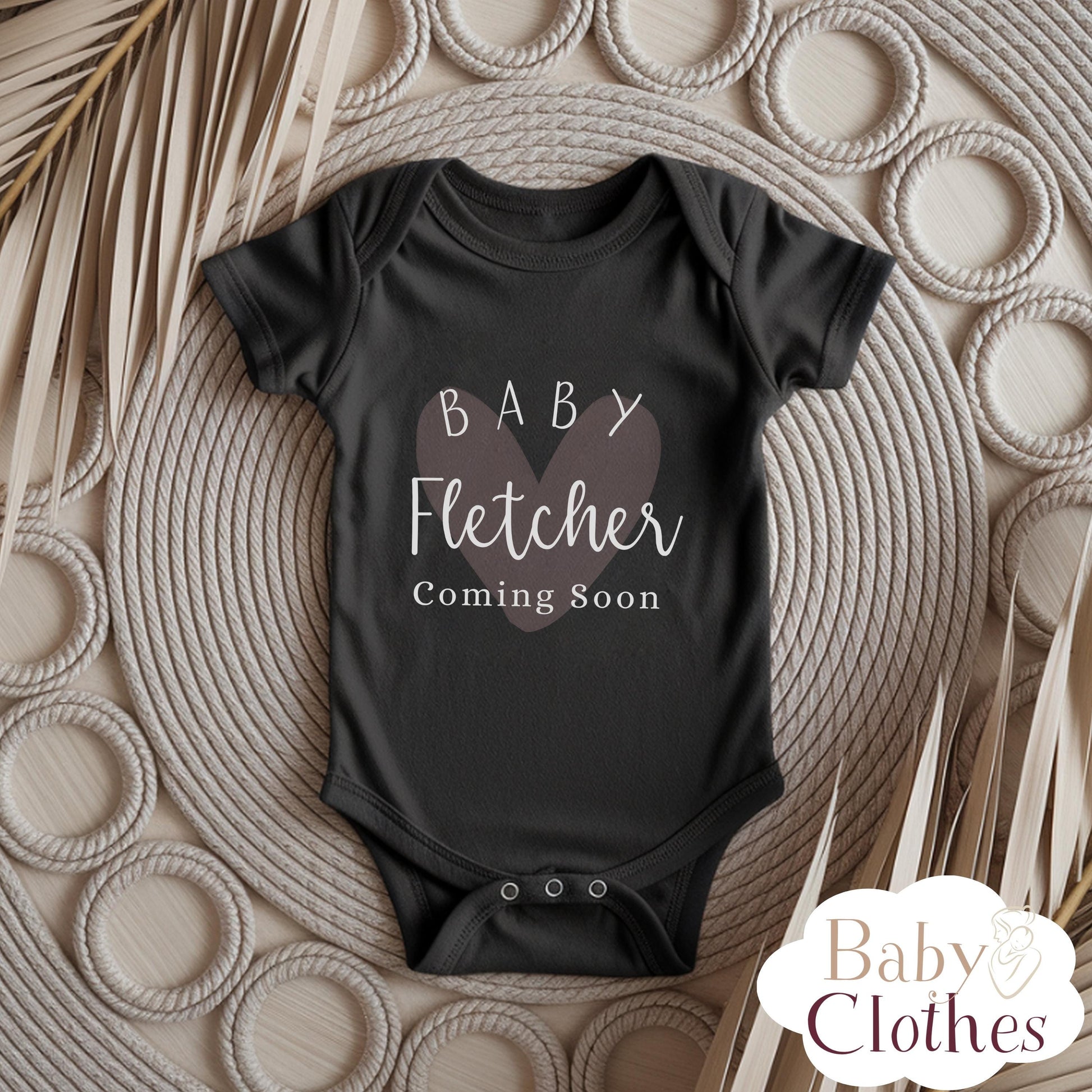 Personalised Pregnancy Announcement Baby Bodysuit, Pregnancy Reveal Baby Grow, Custom Baby Due 2026, Baby Coming Soon