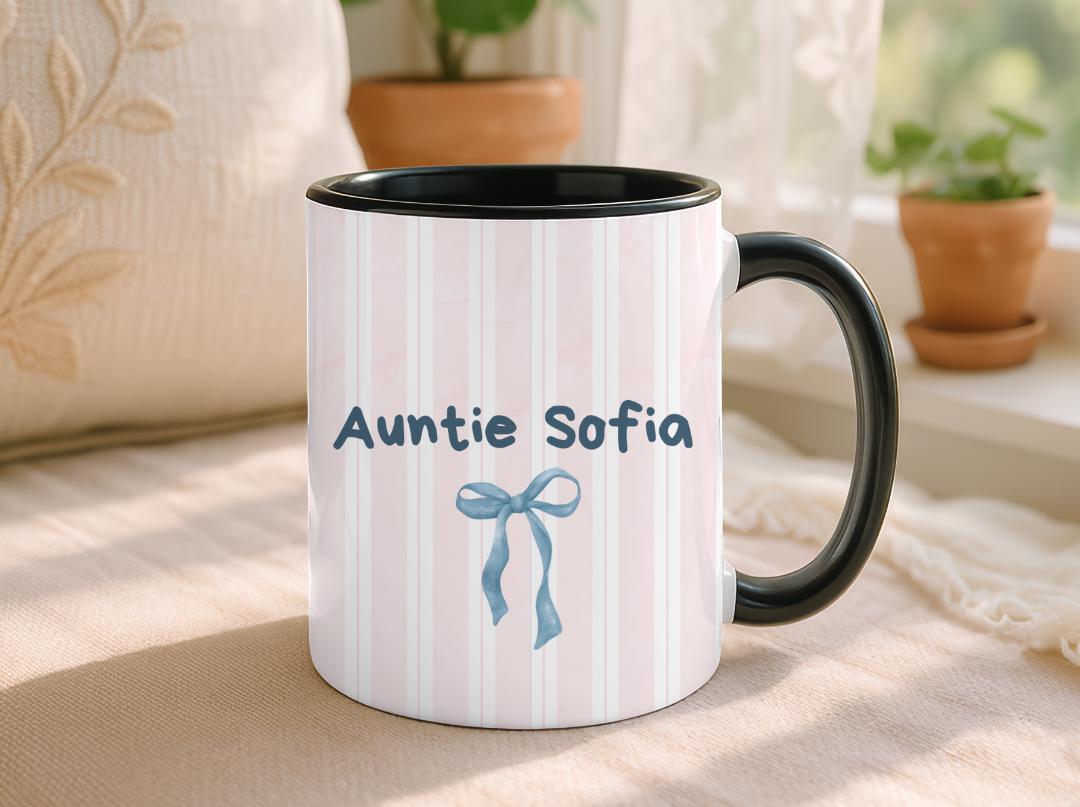 Personalized Auntie Mug Est. 2026, Custom Name Baby Announcement Gift, New Aunt Coffee Cup, Pregnancy Reveal Idea for Sister or Best Friend