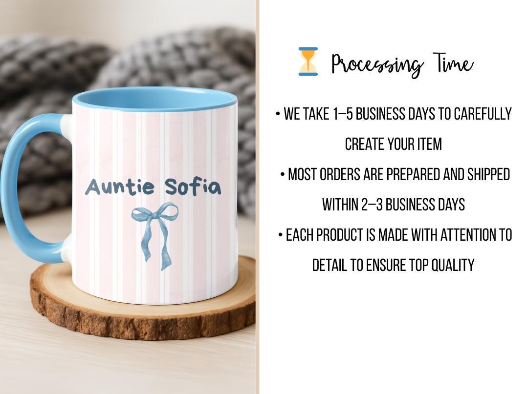 Personalized Auntie Mug Est. 2026, Custom Name Baby Announcement Gift, New Aunt Coffee Cup, Pregnancy Reveal Idea for Sister or Best Friend