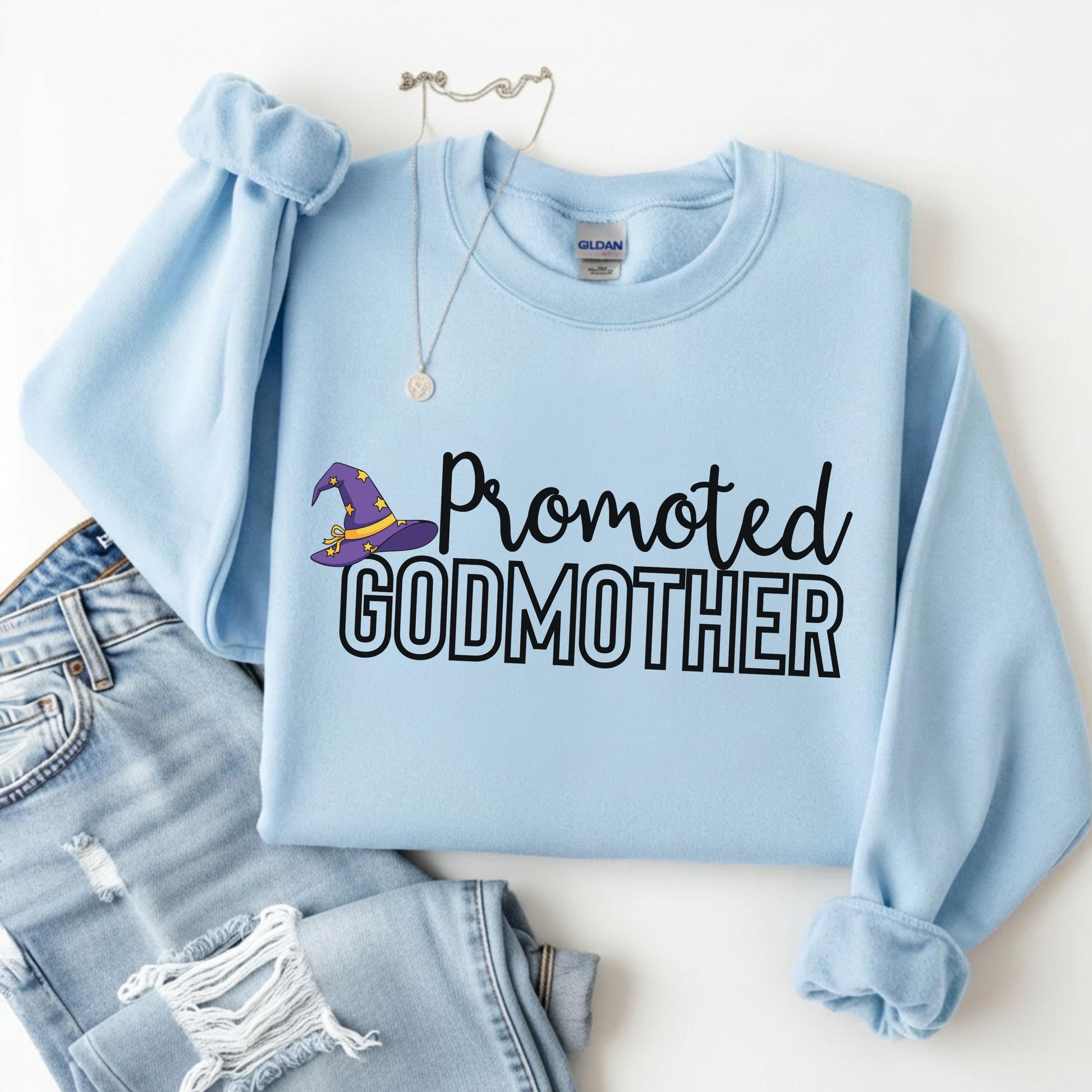 Promoted Godmother Shirt, Funny Godparent Proposal Tee, Comfort Colors® Gift For New Godmother, Baptism Or Baby Announcement Shirt