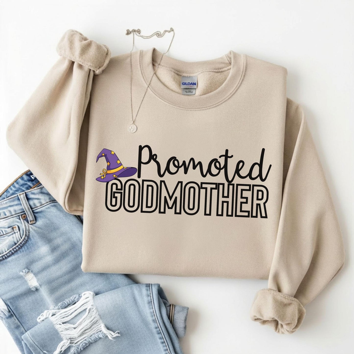 Promoted Godmother Shirt, Funny Godparent Proposal Tee, Comfort Colors® Gift For New Godmother, Baptism Or Baby Announcement Shirt