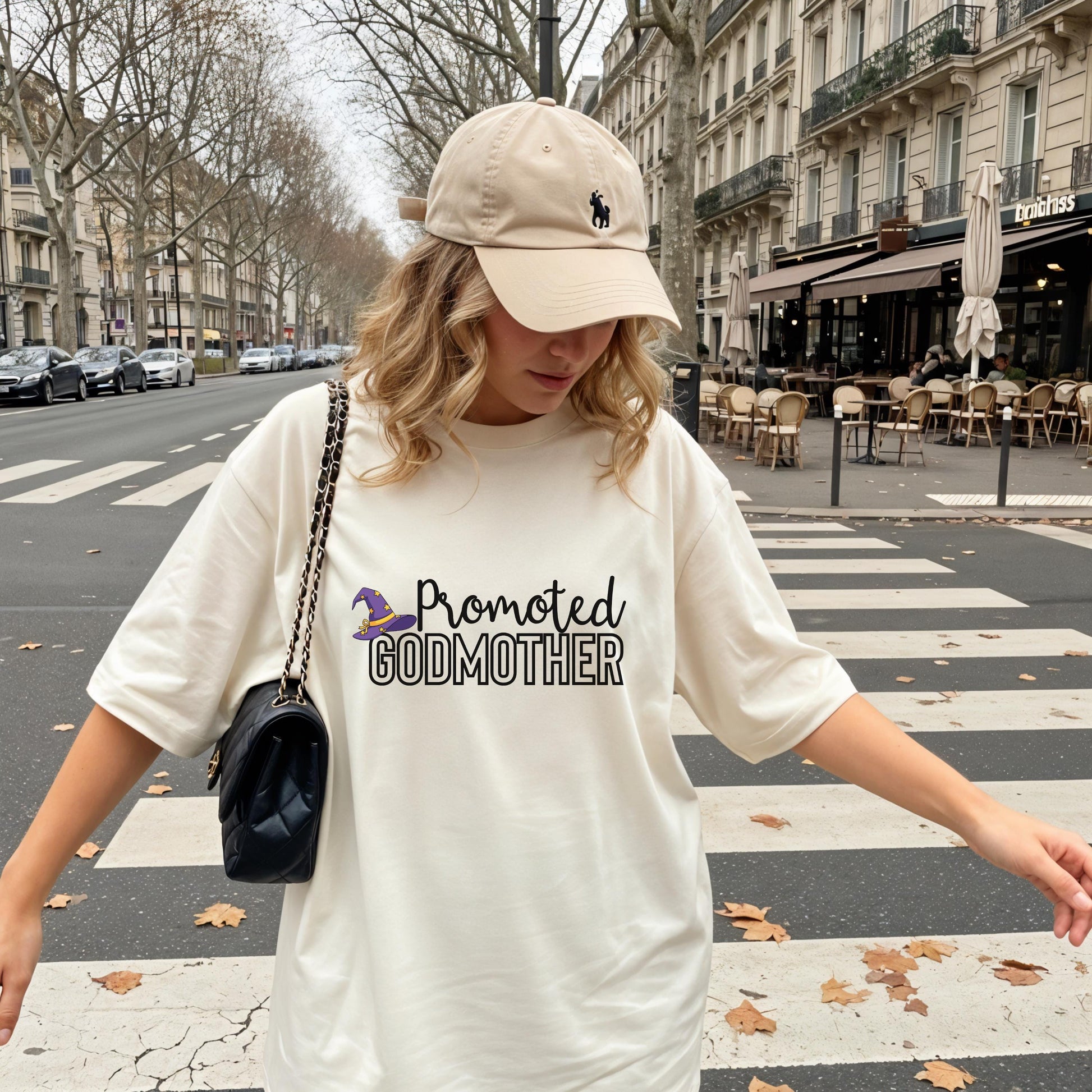 Promoted Godmother Shirt, Funny Godparent Proposal Tee, Comfort Colors® Gift For New Godmother, Baptism Or Baby Announcement Shirt