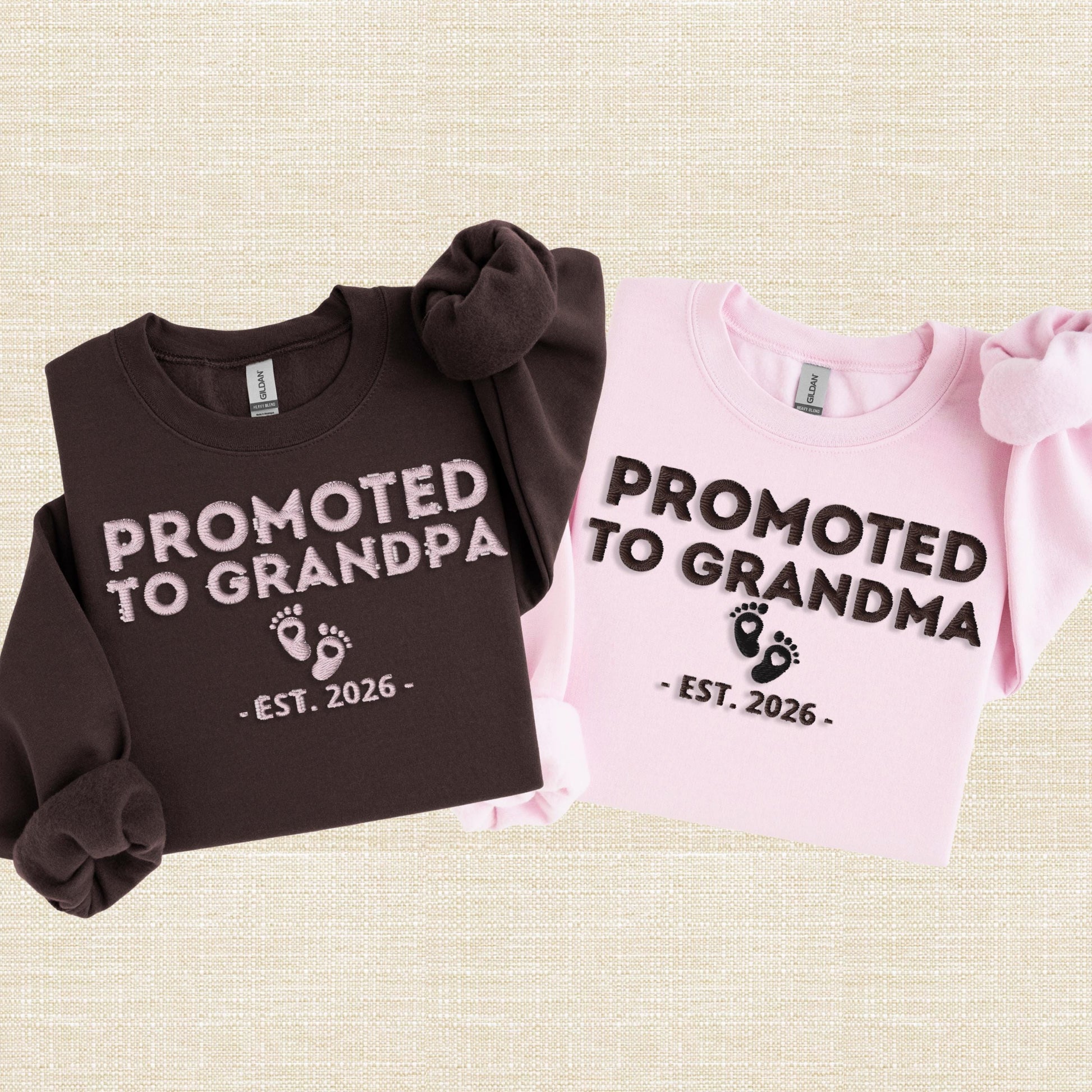 Promoted To Godmother Embroidered Sweatshirt, Personalized Est Year, Godparent Proposal Gift, Baby Announcement Crewneck,Mom To Be Gift Idea