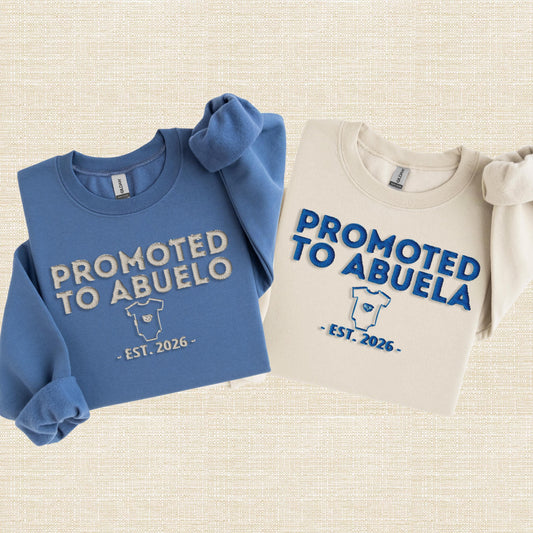 Promoted To Godmother Embroidered Sweatshirt, Personalized Est Year, Godparent Proposal Gift, Baby Announcement Crewneck,Mom To Be Gift Idea