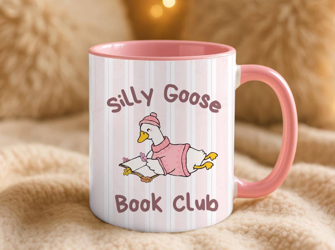 Silly goose book mug