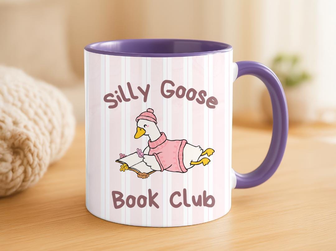Silly goose book mug