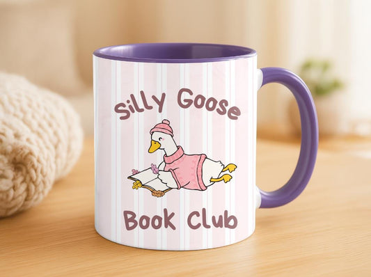 Silly goose book mug