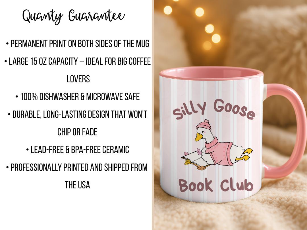 Silly goose book mug