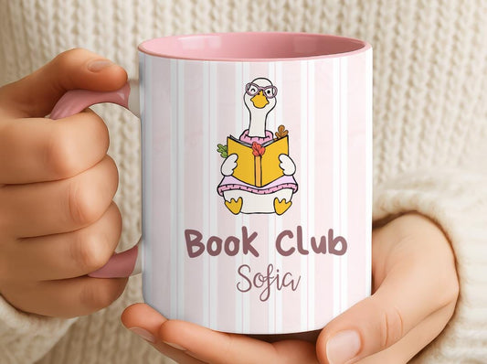 Silly goose book mug personalized