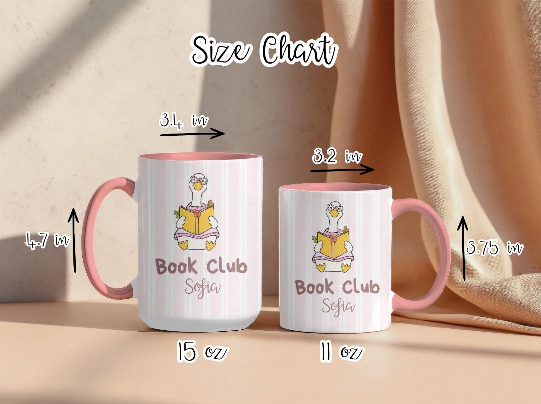 Silly goose book mug personalized
