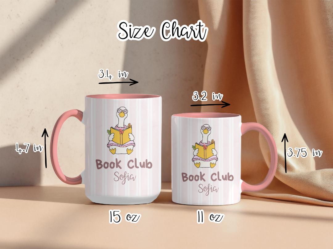 Silly goose book mug personalized