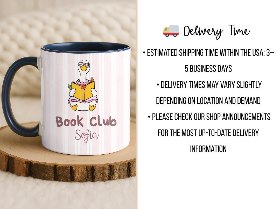 Silly goose book mug personalized