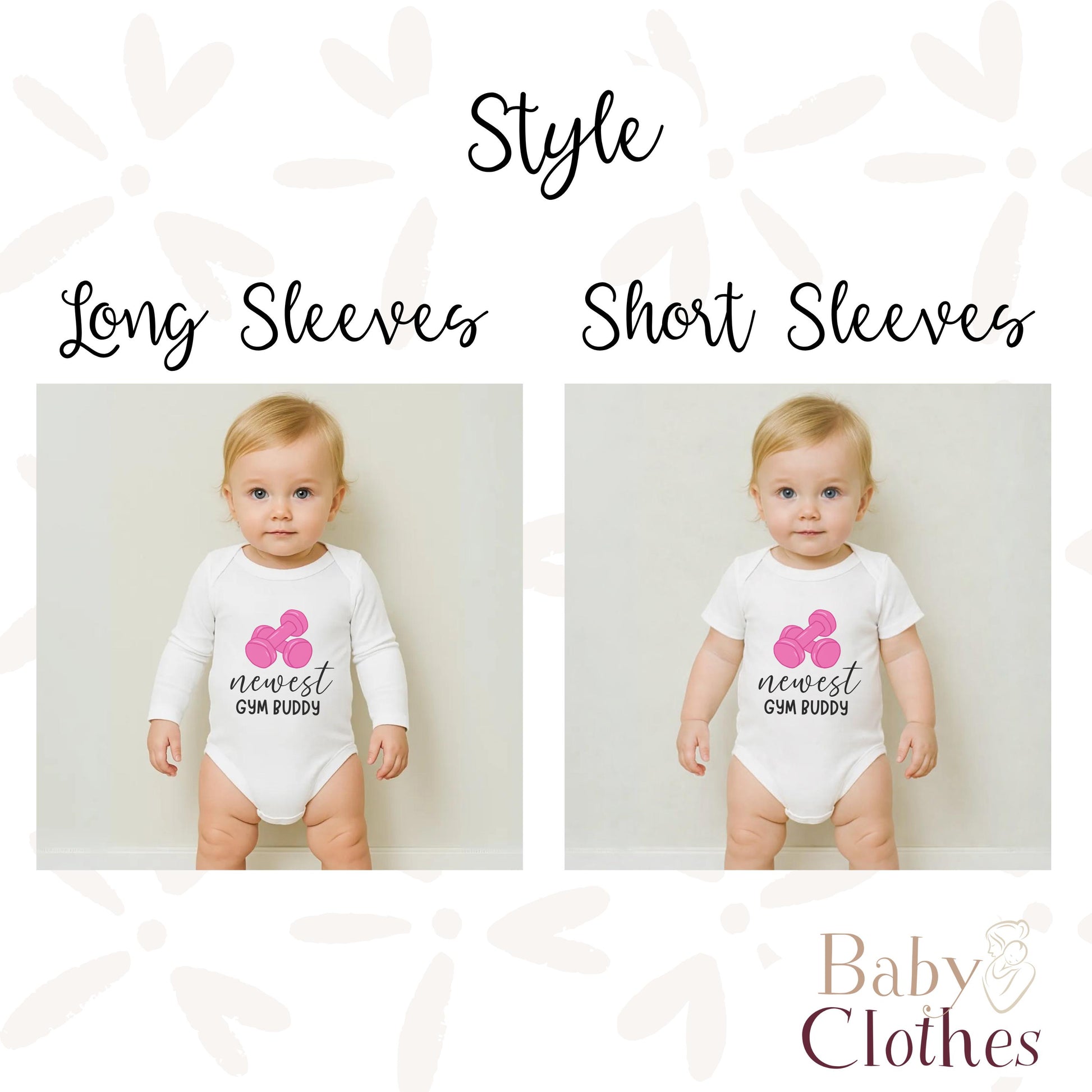 newest gym buddy baby bodysuit, cute gym baby outfit, baby announcement, newborn baby gift, daddy’s gym partner onesie®